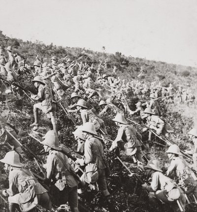 The true bulldog rush of our troops at the Dardanelles by English Photographer